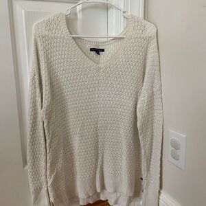 American Eagle Outfitters Women’s White Beach Knit Sweater, Size L